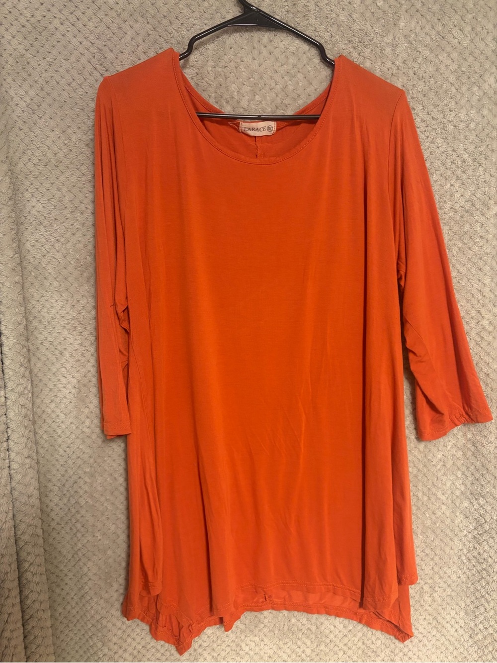 LARA Orange 3/4 Sleeve Swing Tunic